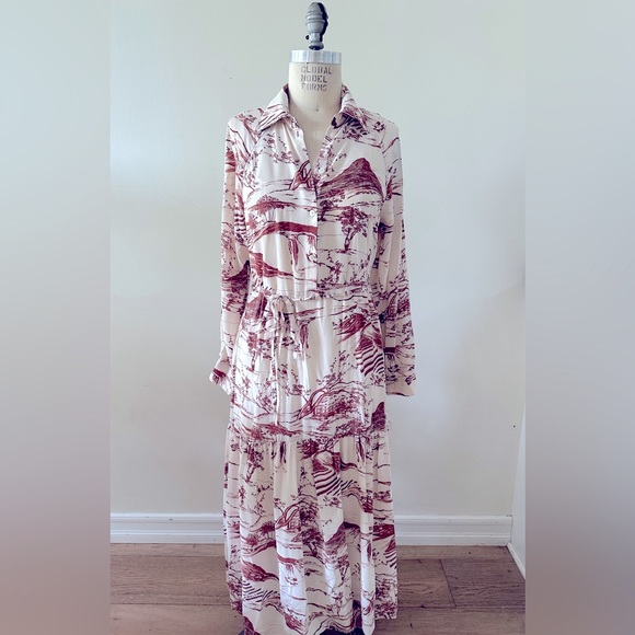 Dresses 197s Cottage Core Silk Button Down Gown Poshmark